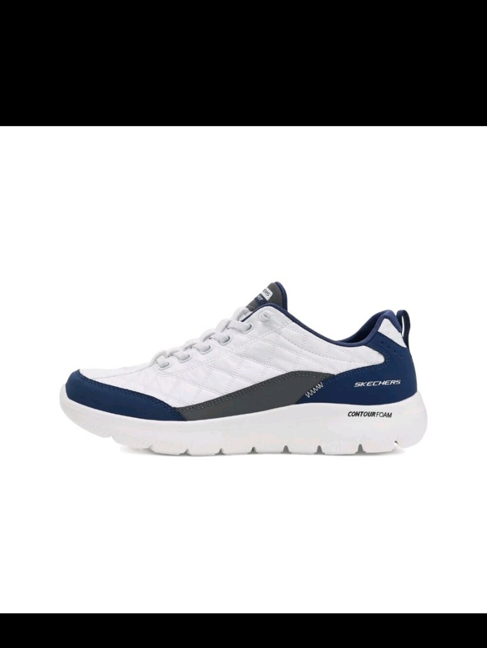 Skechers Summits Contour Foam Cozy Fit Men's Walking Shoes - White Navy